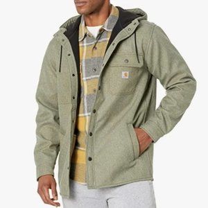 NWT Carhartt men’s Rain Defender Relaxed Fit Heavyweight Hooded Shirt Jacket L